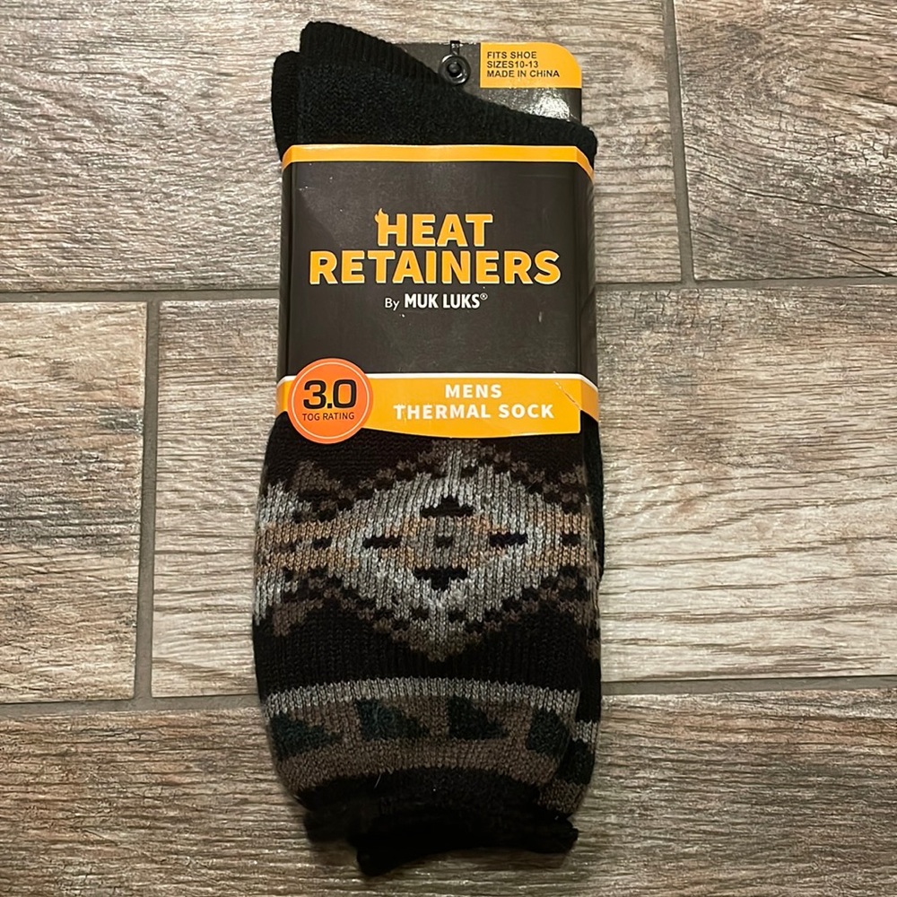Heat Retainers by Muk Luks Men’s Thermal Socks